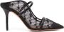 Malone Souliers Maureen 85mm floral-embroidered pumps Black - Thumbnail 1