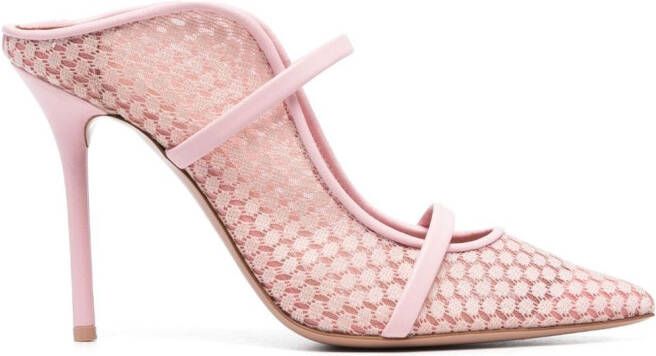 Malone Souliers Maureen 85mm leather mules Pink