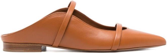 Malone Souliers Maureen double-strap leather flats Brown
