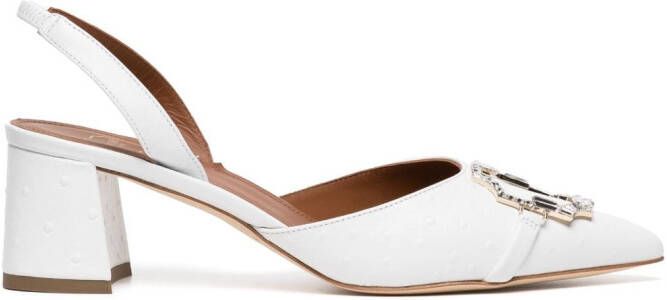 Malone Souliers Misha buckled leather pumps White