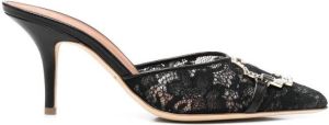 Malone Souliers Missy floral-lace 70mm mules Black