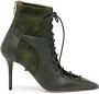 Malone Souliers Montana 85mm panelled lace-up boots Green - Thumbnail 1