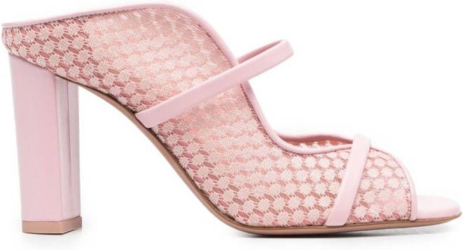 Malone Souliers Norah 85mm leather mules Pink