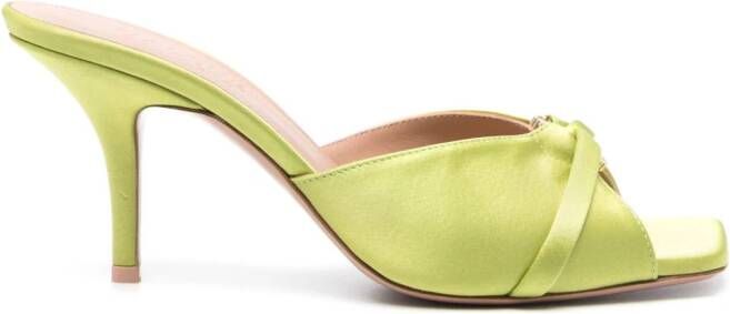 Malone Souliers Patricia 70mm satin mules Green