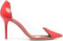 Malone Souliers PVC 85mm stiletto leather pumps Red - Thumbnail 1