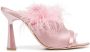 Malone Souliers Rima 95 feather detail mules Pink - Thumbnail 1