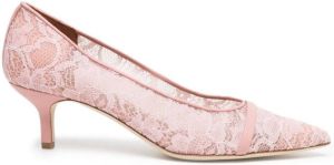 Malone Souliers Rina floral-lace 55mm pumps Pink