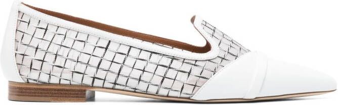 Malone Souliers Romy mesh-detail leather loafers White