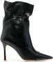 Malone Souliers ruched pointed boots Black - Thumbnail 1