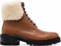 Malone Souliers shearling-trim ankle boots Brown - Thumbnail 1