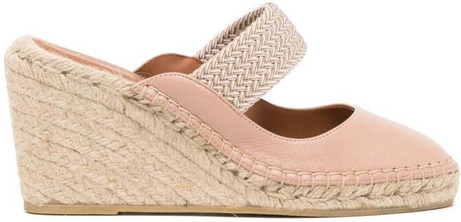 Malone Souliers Siena 80mm slip-on espadrilles Pink