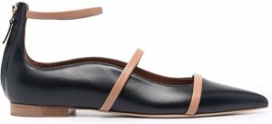 Malone Souliers strappy leather ballerina shoes Black