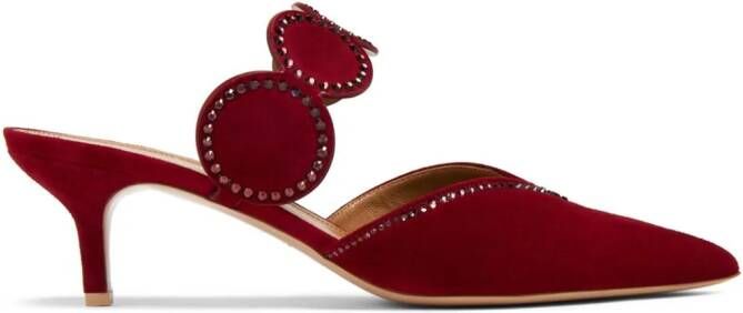 Malone Souliers Tibby 45mm pointed-toe mules Red