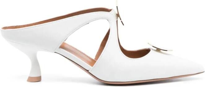 Malone Souliers Tina 45mm leather mules White