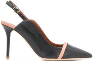 Malone Souliers two-tone 85mm sling back pumps Black