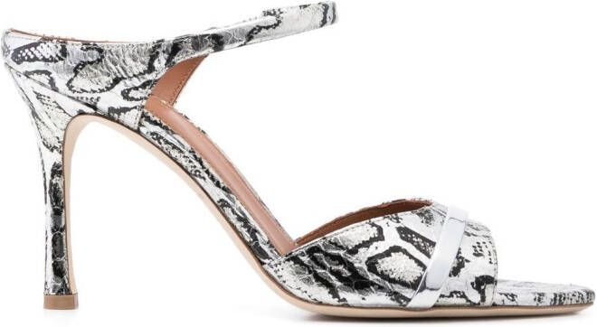 Malone Souliers Uma 100mm leather sandals Silver