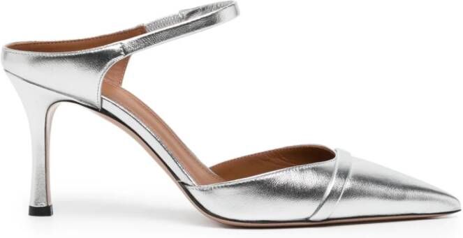 Malone Souliers Uma 80mm leather pumps Silver