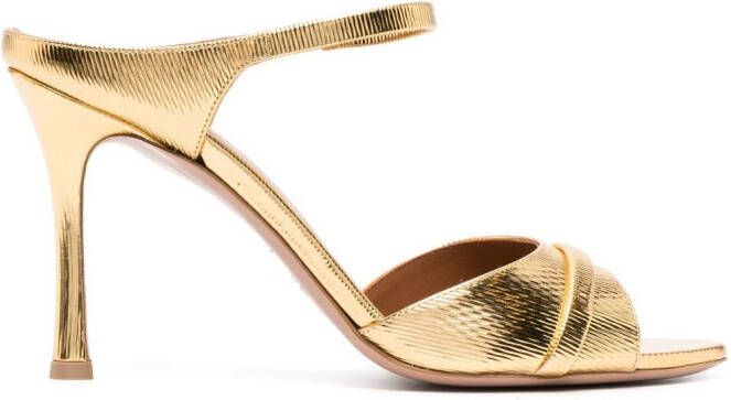 Malone Souliers Una 90mm metallic sandals Gold