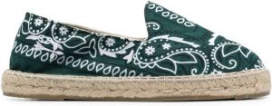 Manebi bandana-print espadrilles Green