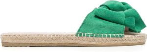Manebi bow-detail slide sandals Green