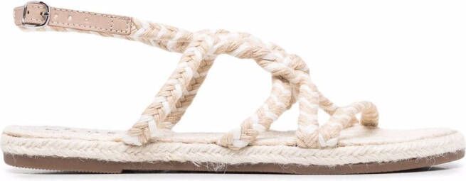 Manebi braided strappy sandals Neutrals