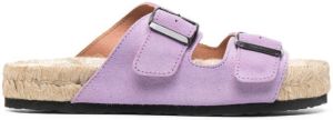 Manebi buckled platform sandals Purple