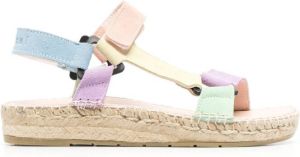 Manebi colour-block slingback sandals Purple