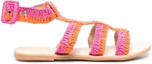 Manebi gladiator woven-strap sandals Orange