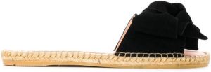 Manebi Hamptons bow jute-sole slides Black