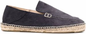 Manebi Hamptons decorative stitching espadrilles Blue