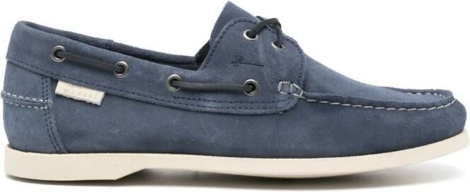 Manebi Hamptons suede boa shoes Blue