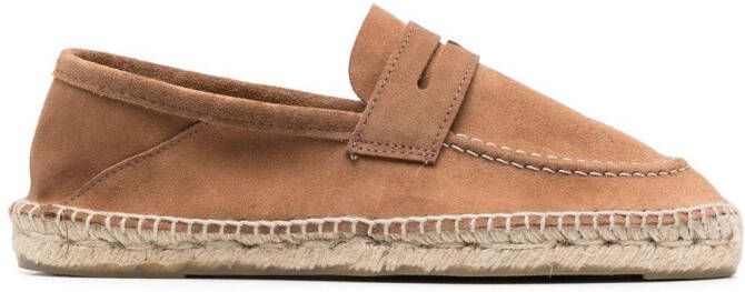 Manebi Hamptons suede espadrilles Brown