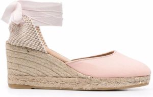 Manebi Hamptons wedge espadrille shoes Pink