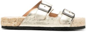 Manebi Hollywood espadrille-style slides Gold
