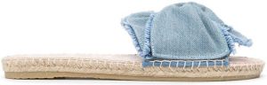 Manebi knot-detail denim sandals Blue
