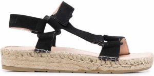 Manebi open-toe suede espadrilles Black