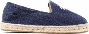 Manebi Palm Springs embroidered espadrilles Blue