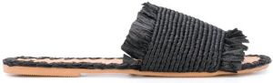 Manebi slip-on flat sandals Black