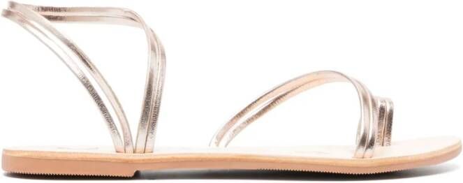 Manebi strappy flat sandals Gold