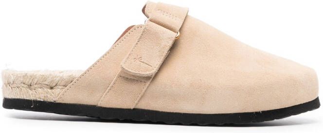 Manebi suede round-toe mules Neutrals