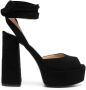 Manebi tie-fastening 133mm heeled sandals Black - Thumbnail 1