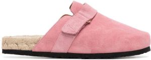 Manebi touch-strap suede mules Pink