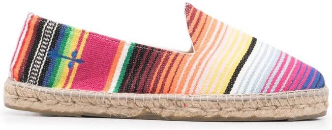 Manebi Tulum striped espadrilles Blue