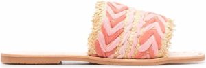 Manebi woven open-toe sandals Pink