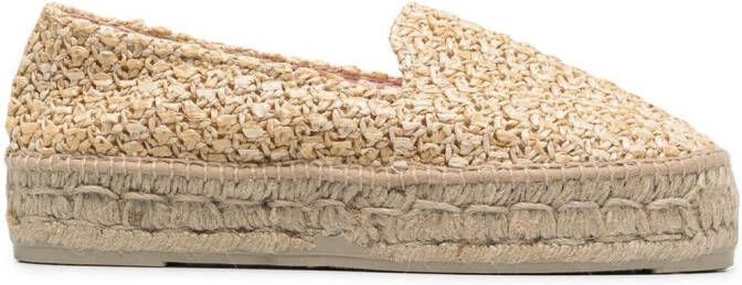 Manebi woven raffia espadrilles Neutrals