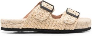 Manebi woven wicker-design sandals Neutrals