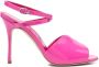 Manolo Blahnik 110mm shimmer-finish sandals Pink - Thumbnail 1