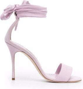 Manolo Blahnik ankle-wrap sandals Pink