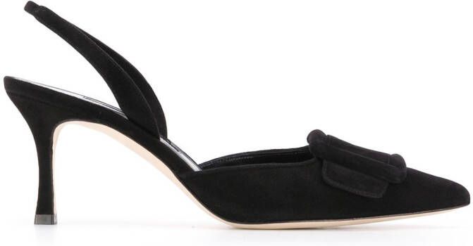 Manolo Blahnik buckle front pumps Black