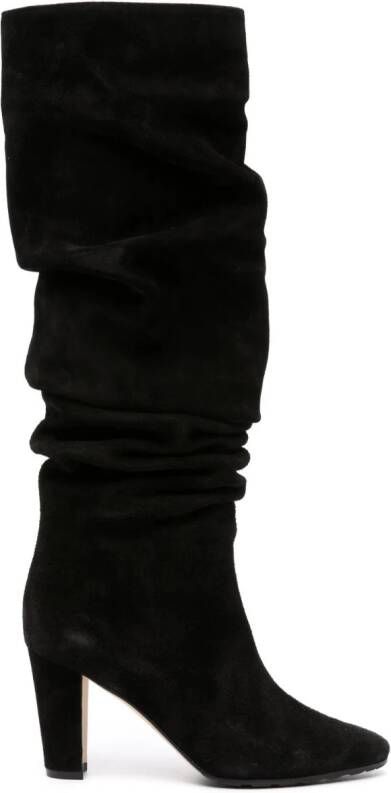 Manolo Blahnik Calasso 85mm suede boots Black